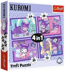 Puzzle 4w1 Dzień Kuromi Hello Kitty Trefl 1