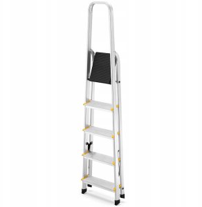 Drabina aluminiowa, 5 stopni, wytrzymałość 150 kg I-1915 4