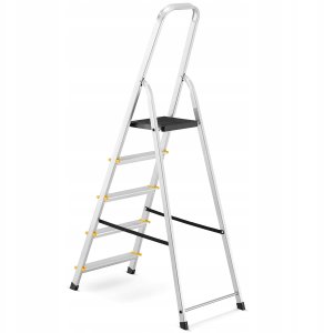 Drabina aluminiowa, 5 stopni, wytrzymałość 150 kg I-1915 5