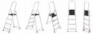 Drabina aluminiowa, 4 stopnie, wytrzymałość 150 kg I-1914 11