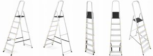 Drabina aluminiowa, 7 stopni, wytrzymałość 150 kg I-1917 14