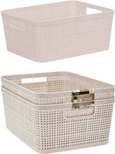 Plastikowe koszyki do organizacji, 24,5 x 19 x 10 cm, 2 szt. 1