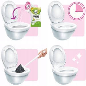 BRAIT Wulkan Pieniący proszek do czyszczenia toalet Lemon & Basil 3 x 100 g 3