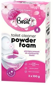BRAIT Wulkan Pieniący proszek do czyszczenia toalet Cotton Flower 3 x 100 g 1