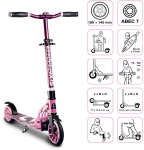 Six Degrees Aluminium Scooter 180/145 mm pink AU 588 2