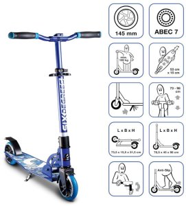 Six Degrees Aluminium Scooter 145 mm blue AU 585 2