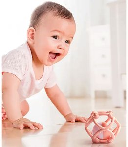 Sale! Kidsme silicone teether ball pink 9672LA 3
