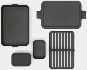 BRABANTIA Make &amp; Take lunch box bento dark grey 203480 6