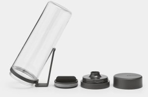BRABANTIA Make &amp; Take water bottle with strainer dark grey 148842 2
