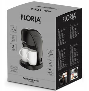 Floria ZLN9297 Coffee machine with 2 cups set 025L 450W 5