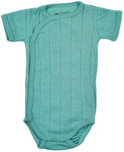 Sale! Lodger Romper Solid cotton bodysuit with short sleeves Duty turquoise 68cm RFS 081_68 1