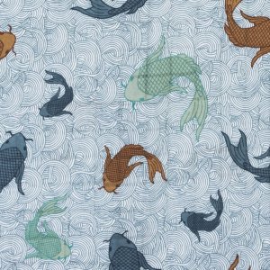 Lodger Romper Empire Fish cotton bodysuit with short sleeves Dusty turquoise 62 cm RF 081_62 2