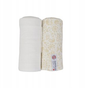 Lodger Swaddler Flower Tribe cotton diaper Cloud Dancer 120x120cm 2 pcs SW 101 1