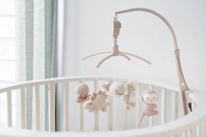XXX_clementoni (Clementoni) Baby's only musical carousel animals 0+ Old pink/ Warm linen BO-815.023.061.50 3