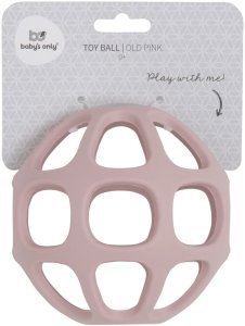 New! Baby's only silicone teether ball 0+ Old pink BO-860.862.007.50 3