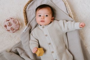 New! Baby's only silicone teether ball 0+ Old pink BO-860.862.007.50 5