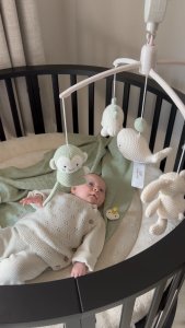 New! Baby's only musical carousel animals 0+ Laurel green/ Warm linen BO-815.023.062.50 2