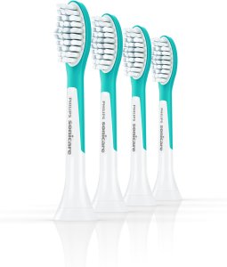 New! Sonicare for Kids toothbrush head 4 pcs 7+ years HX6044/90 3