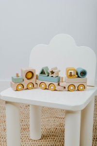 Baczek Baby's only wooden toy train 10+ Swirl BO-860.852.810.50 2