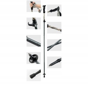 Kijki trekkingowe Qunature nordic walking aluminiowe 110 - 130 cm - brązowe 4