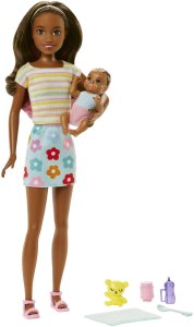 Lalka Barbie Mattel Skipper: Klub opiekunek Lalka + bobas + akcesoria (HJY31) 1