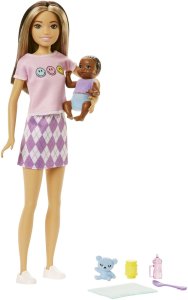 Lalka Barbie Mattel Skipper: Klub opiekunek Lalka + bobas + akcesoria (HJY32) 1