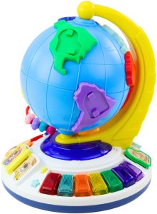 LeanToys Interaktywny Globus Edukacyjny Muzyczny Dla Malucha Kontynenty Zwierzęta 4