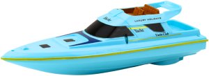 Łódź Motorówka Pływająca Jacht Na Baterie Niebieska 3