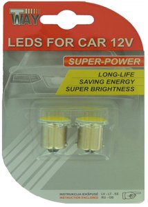 Car Light LED BULBS BA15S SMD COB 2PCS 2