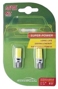 LED BULBS T10 CANBUS COB 2PCS 2