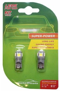 LED BULBS T4W BA9S 2SMD 2PCS 2