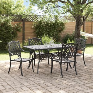 vidaXL Zestaw 3 Czarny Odlewane aluminium Średni Stylowy design 1