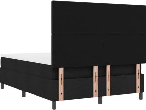 vidaXL Rama łóżka z materacem Czarne Tkanina 140 x 200 cm Materac 10