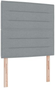 vidaXL Rama łóżka z materacem Jasnoszary Materiał 100 x 200 cm Materac 3