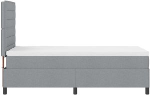 vidaXL Rama łóżka z materacem Jasnoszary Materiał 100 x 200 cm Materac 9