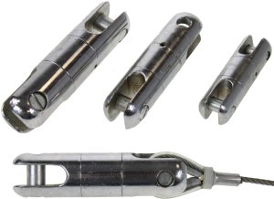 Krętlik stalowy do przeciągania liny 50kN / Krętlik przeciwskrętny do kabli / KKX-5 2