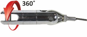 Krętlik stalowy do przeciągania liny 50kN / Krętlik przeciwskrętny do kabli / KKX-5 3