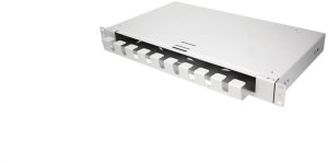 Szuflada zapasu kabla do szafy RACK 19 1U 320mm przełącznica wysuwana z organizerem Szara 1