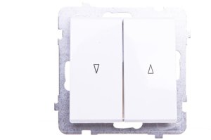 SONATA Łącznik żaluzjowy, zwierny biały mat ŁP-7R/m/75 1