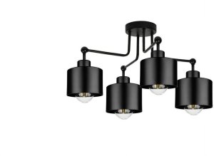 Lampa LOFT ABI P2 czarna 4xE27 plafon 1