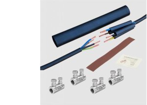 Mufa kablowa termokurczliwa ze złączkami kablowymi ze śrubą zrywalną MSCS300 Al/Cu 150-300mm2 1kV 4xśruba Al MSCS3004A00 1