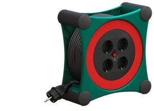 Przedłużacz bębnowy 15m OWY H05VV-F, 3x1,0mm z/u X-box, zielony 24437 1