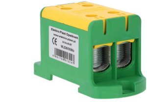 Blok rozdzielczy-odgałęźny 2x1-biegun AL/CU 16-95mm2 żółto-zielony montaż płaski i na szynę TH WLZ35/2x95/z 48.297 1