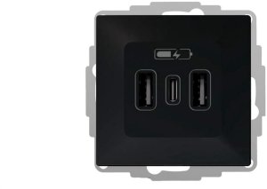 VESTRA ładowarka USB 2xA+C czarny 3808-19 1