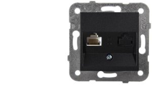 Panasonic NOVELLA Gniazdo 1xRJ45 komputerowe kat. 5e czarne 92105532M 1