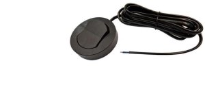 Włącznik meblowy czarny nawierzchniowy fi65 230V 2,5A z kablem 2m 2x0,75mm2 1