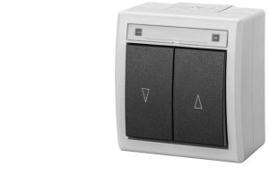 AQUANT 2K łącznik natynkowy zwierny żaluzjowy IP55 szary 5008-10 1