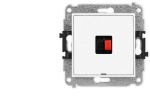 ICON Mechanizm gniazda głośnikowego pojedynczego, bez pola opisowego biały IGGBO-1 1