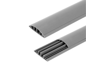 Listwa maskująca przewody TV maskownica uniwersalna napodłogowa naścienna 75x18mm szara 2m 1