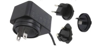 POS(B) 24V/0.5A/12W czarny, adapter horyzontalny, wtyk AC: EU/US/UK/AU. wtyk DC:2.1/5.5(+) 1